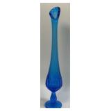 (C) Fenton Thumbprint Colonial Blue Small Swung