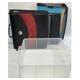 (FL) Plastic Storage with 3 Assorted Binders as