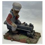 (B) 1986 Tom Clark Gnome Figurine named "Chief"