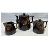 (B) Vintage Tilso Japan Redware Set Teapot and