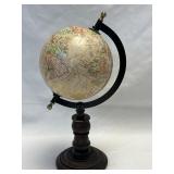 (B) Vintage Style Mini World Globe on Brown Wood