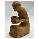 (A) Folk Art Hand Carved Wooden Sculpture Artist
