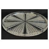 (B) US Glass Fine Cut & Panel Torte Plate Cake