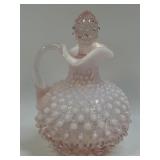 (C) Vintage Fenton Glass Hobnail Pink Opalescent