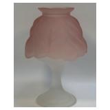 (C) Vintage Frosted Glass Fairy Lamp 8"