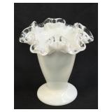 (B) Fenton Silver Crest Milk Glass Pedestal