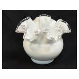 (B) Vintage Fenton Silver Crest Double Crimped