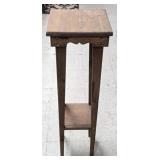 Wooden Plant Stand (leg needs repaired) 11"x 11"x