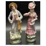 (A) Vintage Porcelain Colonial Couple with Glossy