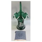 (C) Vintage Fenton Hand Painted EMERALD GREEN