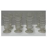 (F) Jeannette Glass Set of 8 Beehive Honeycomb