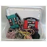 (F) Storage Tote with Lid and Contents Multiple