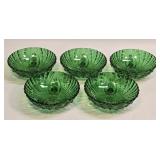 (E) 5-Anchor Hocking Emerald Green 3-Footed