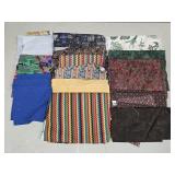 (E) Assorted Fabric Pieces & Quilt Squares