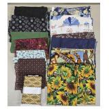 (E) Assorted Fabric Pieces