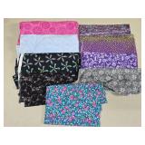 (E) 9 Assorted Fabric Pieces