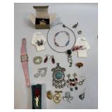 (SC) Assorted Costume Jewelry Pieces As Pictured