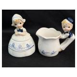 (A) Vintage Adriane Mini Dutch Boy & Girl Creamer