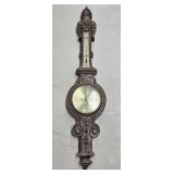 (E) Vintage Thermometer & Barometer 29½" T