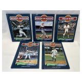 (B) 5 Assorted Baseball Legends Hardback Books in