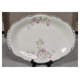 (E) Homer Laughlin Floral Plate 8½"x 11½