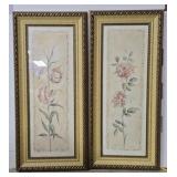 (FL) 2-Framed Floral Prints by Julia Bonet 15¼"x
