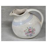 (E) MCM Floral Ball Pitcher 7" Tall