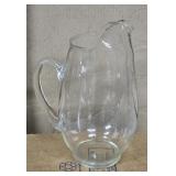 (E) Clear Glass Pitcher 11" Tall