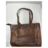 (F) WEIMEIBAIGE OVERSIZED BROWN VEGAN LEATHER