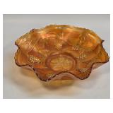 (B) Fenton Marigold Grape & Cable Ruffled Candy