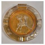 (B) Marigold Carnival Glass Ashtray 5"