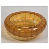 (B) Vintage Marigold Carnival Glass Bowl 7½"W