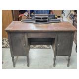 Antique Wooden Desk 44"L 19½"W 31"H