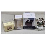 Candle, Lamp, Remote Control Caddy & Snowman