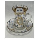(A) Turkish Tea Glass Set with Tulip Shaped Glass