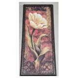 (FL) Framed Floral Print 9¼"x 21¼"