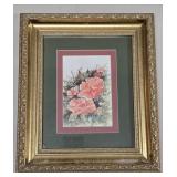 (FL) Framed Watercolor Floral Print 11½"x 13½"