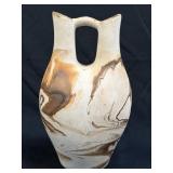 (B) Vintage Nemadji Pottery USA Wedding Vase 10"