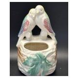 (B) Vintage Morton Pottery Lovebird Parakeets Wall