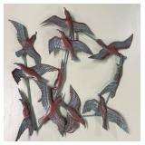 (FL) Metal Flock Of Birds Wall Art