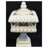 (B) Westmoreland Milk Glass 1874 Covered Wedding