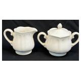 (B) Federalist Ironstone Creamer and Sugar Bowl