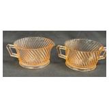 (J) Vintage Federal Glass Company Pink 'Diana'