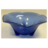 (K) Vintage Hazel Atlas Royal Lace Cobalt Blue