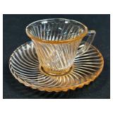 (J) Vintage Federal Glass Company Pink 'Diana'