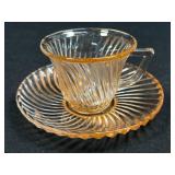(J) Vintage Federal Glass Company Pink 'Diana'