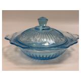 (J) Vintage Anchor Hocking Glass Company Ice Blue