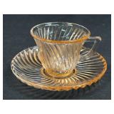 (J) Vintage Federal Glass Company Pink 'Diana'