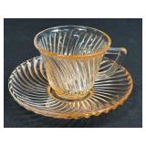 (J) Vintage Federal Glass Company Pink 'Diana'