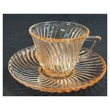 (J) Vintage Federal Glass Company Pink 'Diana'